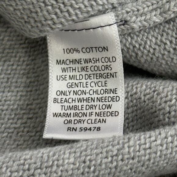 Shawl Collar Sweater Womens XL Gray Button Pullover Classic Thick Knit Preppy - Picture 5 of 7